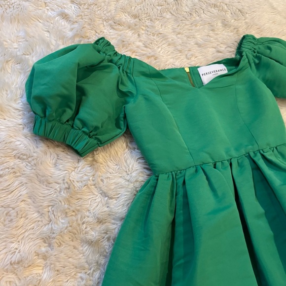 Perseverance London Ottoman Puff Sleeve Mini Dress - Size 6 - Picture 5 of 8